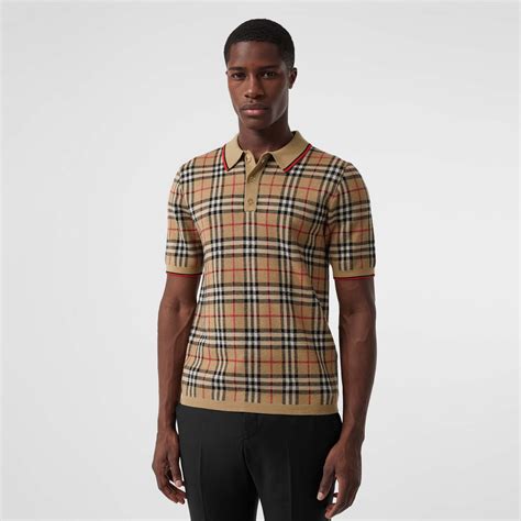 burberry polo mens brown|burberry polo shirt men authentic.